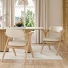 MODFU Esszimmerstuhl 6er-Set klappbarer Esszimmerstühle aus Massivholz mit Leinen, Beige (geeignet für Esszimmer, Wohnzimmer, Café, 6 St), Esszimmerstühle aus Massivholz, faltbar und verstaubar Bild 3