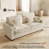HOMCOM Sofa Bequemes Polstersofa, Bequemes Polstersofa 1 Teile, Breite Sitzfläche 175cm, robuste Metallbeine Bild 3