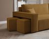 Ecksofa Schlafsofa Sofa ADARA inkl. Hocker Stoff Poso Honiggelb Ottomane Rechts Bild 5