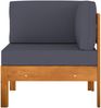 vidaXL 2-tlg. Garten-Lounge-Set mit Dunkelgrauen Kissen Akazienholz 310637 Bild 3