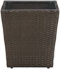 vidaXL Beistelltisch Poly Rattan und Hartglas, Braun, 41,5 x 41,5 x 44 cm, 310558 Bild 3