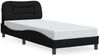 vidaXL Bettgestell mit LED ohne Matratze "Hvar" Schwarz 90x200 cm Stoff 3213678 Bild 2