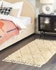 Teppich Baumwolle sandbeige 80 x 150 cm geometrisches Muster Kurzflor SANLIURFA Bild 3