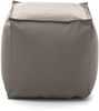 Dmora Aron Pouf, Multifunktionspouf, Relaxsessel aus gepolstertem Stoff, 100 % Made in Italy, 45x45h45 cm, Taupe Bild 5