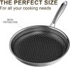 RIOVARM 26cm Edelstahl Bratpfanne Induktion Antihaft Wok Pfanne Edelstahlgriff Bild 2