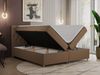 Boxspringbett Doppelbett Polsterbett Kunstlederbett mit Bettkasten - ROMA - 160x200cm - Braun Kunstleder - H3 Bild 2