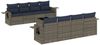 vidaXL 9-teiliges Gartensofa-Set mit Kissen, grau, Polyrattan 3219950 Bild 2