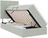 vidaXL Aufbewahrungsbett mit Matratze Hellgrau 90 x 190 cm Samt 3371997 Bild 2