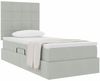 vidaXL Aufbewahrungsbett mit Matratze Hellgrau 90 x 190 cm Samt 3371997 Bild 3