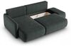 Ecksofa mit Schlaffunktion Sofa LUKA in Stoff Cremona Anthrazit Ottomane Links Bild 3