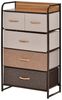 BlingBin Kommode Kommode mit 8 Stoffschubladen, Stahlrahmen & Seitentaschen – Beige (1er Set, 1 St, 58 x 29 x 99 cm, 9.6kg), Ausgestattet mit acht Schubladen gleicher Größe Bild 2
