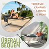 KESSER® Hängematte HILL mit Gestell Kissen Doppelhängematte für 2 Personen-Stabiler Rahmen -200kg Belastbarkeit Indoor & Outdoor XXL Hängesessel Doppel Mehrpersonen Garten Pool Balkon Terrasse Anthrazit Bild 5