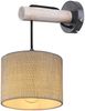 Wandleuchte, Holz-Design, Textilschirm Bild 2