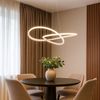 LED Hängelampe, Alu weiß, geschwungen, H 100 cm Bild 2