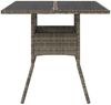 vidaXL Gartentisch mit Glasplatte Grau 80x80x75 cm Poly Rattan 365522 Bild 4