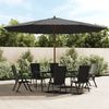 Sonnenschirm, Terrassenschirm mit Holzmast Anthrazit 400x273 cm Bild 2