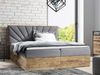 Boxspringbett Worik VII, Grau, 200x200 cm Bild 2