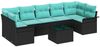 vidaXL Gartensofa-set 8 pcs Schwarz Poly-Rattan 3345286 Bild 2