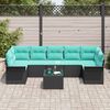 vidaXL Gartensofa-set 8 pcs Schwarz Poly-Rattan 3345286 Bild 3