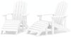 vidaXL Adirondack-Gartenstühle 2 Stk. mit Hockern HDPE Weiß 3095696 Bild 2