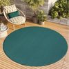 Tapiso Outdoorteppich MONO, rund, Höhe: 6 mm, Kurzflor Indoor Outdoor Einfarbig Bild 2