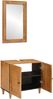 vidaXL Badezimmermöbel-Set mit Regal mit Tür 2 pcs Braun Holzwerkstoff 3310066 Bild 2