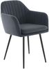 2er Set Sesselstuhl Lia - Samtvelour Grau Bild 2