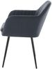 2er Set Sesselstuhl Lia - Samtvelour Grau Bild 5