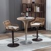 2 Barhocker Set, 49x48x89-109 cm, höhenverstellbar 65-85 cm, Beige Leinen Bild 5