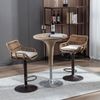 2 Barhocker Set, 49x48x89-109 cm, höhenverstellbar 65-85 cm, Beige Leinen Bild 5