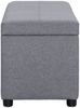 vidaXL Bank mit Staufach 116 cm Hellgrau Polyester 281317 Bild 3