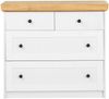 Homestyle4u Sideboard, Holz weiß / Eiche Massiv, 82 x 42 x 92,5 cm, Schubladen: 4 Bild 5