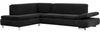 Ecksofa mit Ottomane links Kaye Bezug Veloursstoff Metallfuß verchromt / schwarz 23114 Bild 2