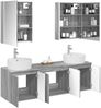 vidaXL Badezimmerschrank-Set 5 pcs Grau Sonoma Holzwerkstoff 3406452 Bild 3
