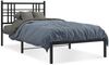 vidaXL Bettgestell mit Kopfteil Metall Schwarz 100x190 cm 376318 Bild 2