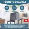 Albatros Esszimmerstühle mit Samt-Bezug 6er Set MODENA, Grau - Stilvolles Vintage Design, Eleganter Polsterstuhl am Esstisch - Küchenstuhl oder Stuhl Esszimmer mit hoher Belastbarkeit Bild 3