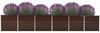 Hochbeet für Garten OSKAR Braun 480x80x77cm Verzinkter Stahl Hochbeet Metall Gartenbeet Kräuterbeet Blumenbeet Beet hoch Frühbeet für Garten Gemüsebeet Bild 3