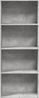Bücherregal | Standregal Betongrau 60x30x152 cm Holzwerkstoff Bild 4