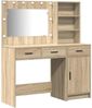 vidaXL Schminktisch mit Spiegelbeleuchtung 2 pcs Braun Holzwerkstoff 3334265 Bild 5