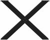 vidaXL Esstischbeine X-Form 3 Stk. Schwarz 90x(72-73) cm Stahl 4012996 Bild 5