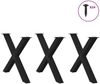 vidaXL Esstischbeine X-Form 3 Stk. Schwarz 90x(72-73) cm Stahl 4012996 Bild 3