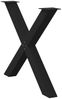 vidaXL Esstischbeine X-Form 3 Stk. Schwarz 90x(72-73) cm Stahl 4012996 Bild 4