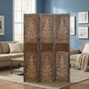 Paravent Raumteiler 3 teilig Holz Braun Deko Raumtrenner Trennwand Sichtschutz Spanische Wand Bild 2