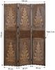 Paravent Raumteiler 3 teilig Holz Braun Deko Raumtrenner Trennwand Sichtschutz Spanische Wand Bild 3