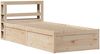 vidaXL Massivholzbett mit Kopfteil 75x190 cm Kiefer 3306366 Bild 2