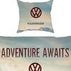 Skybrands Volkswagen Bettwäsche VW Bulli T1 On Tour Rot Renforcé 135 x 200 + 80 x 80 cm Bild 2