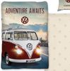 Skybrands Volkswagen Bettwäsche VW Bulli T1 On Tour Rot Renforcé 135 x 200 + 80 x 80 cm Bild 3