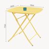 Klapptisch Sande Stahl 71x70x70 cm Gelb [en. casa] Bild 2