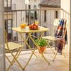 Klapptisch Sande Stahl 71x70x70 cm Gelb [en. casa] Bild 5