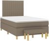vidaXL Boxspringbett mit Matratze Taupe 120x200 cm Stoff, Härtegrad: H2 [3137305] Bild 3
